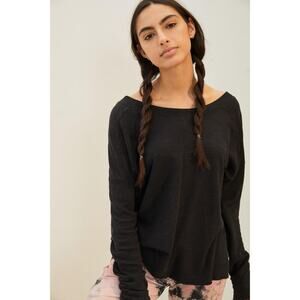 Daily Practice Anthropologie Black Dreamer Cross-Back Pullover Size Small